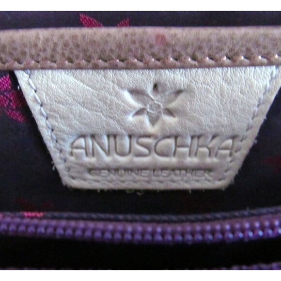 Anuschka Genuine Leather Hand-Painted Crossbody Bag with Zebra Sunset Design - Picture 6 of 16